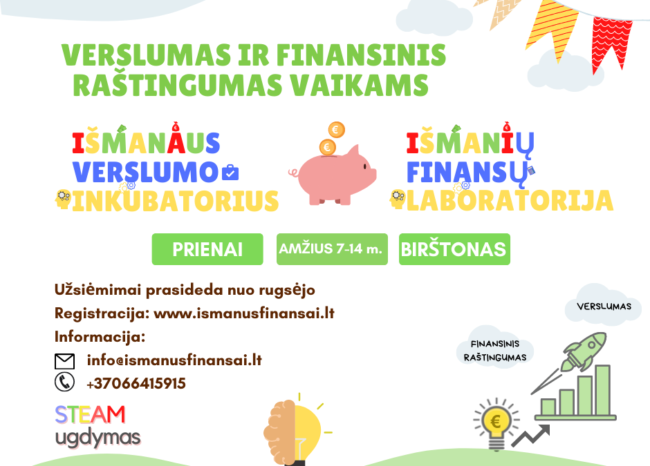 Registracija į užsiėmimus vaikams Prienuose ir Birštone