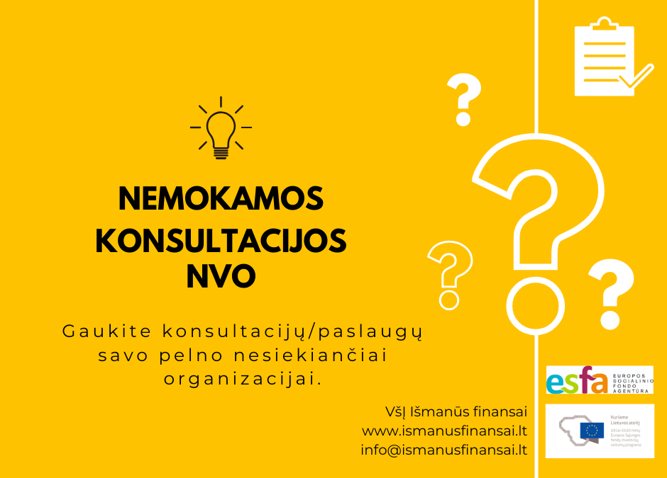 Nemokamos konsultacijos nevyriausybinėms organizacijoms (NVO)
