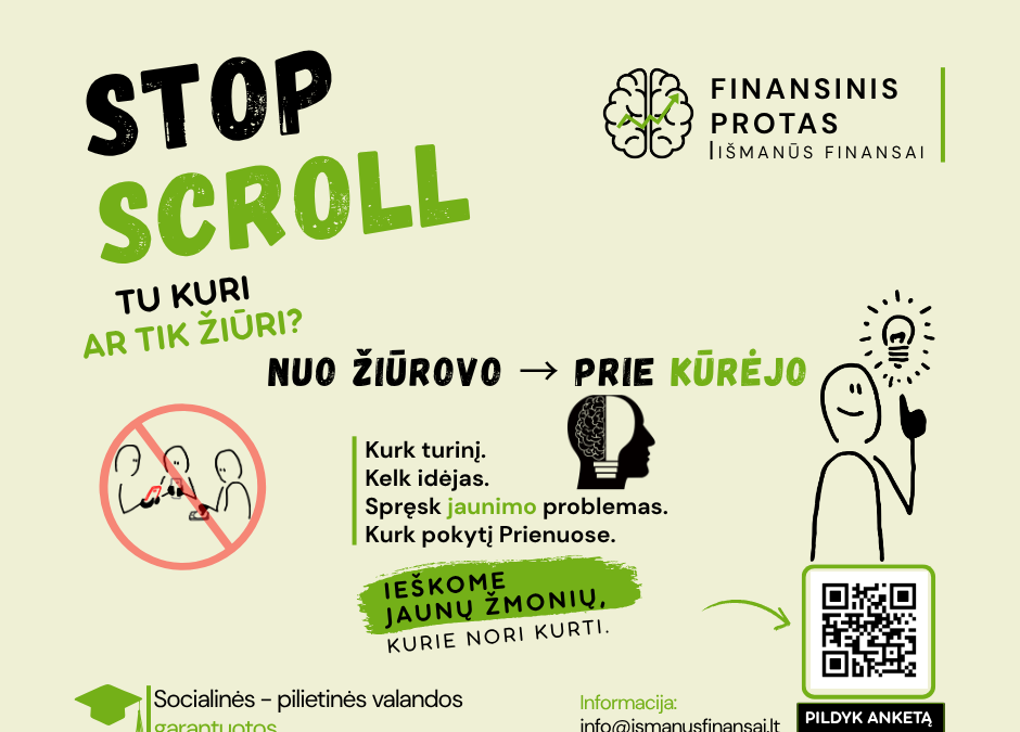 NUO ŽIŪROVO – PRIE KŪRĖJO TU KURI AR TIK ŽIŪRI? Finansinis protas | Išmanūs finansai